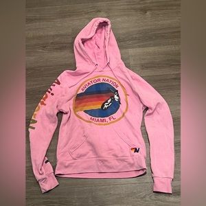 Aviator Nation Neon Pink Hoodie- XS